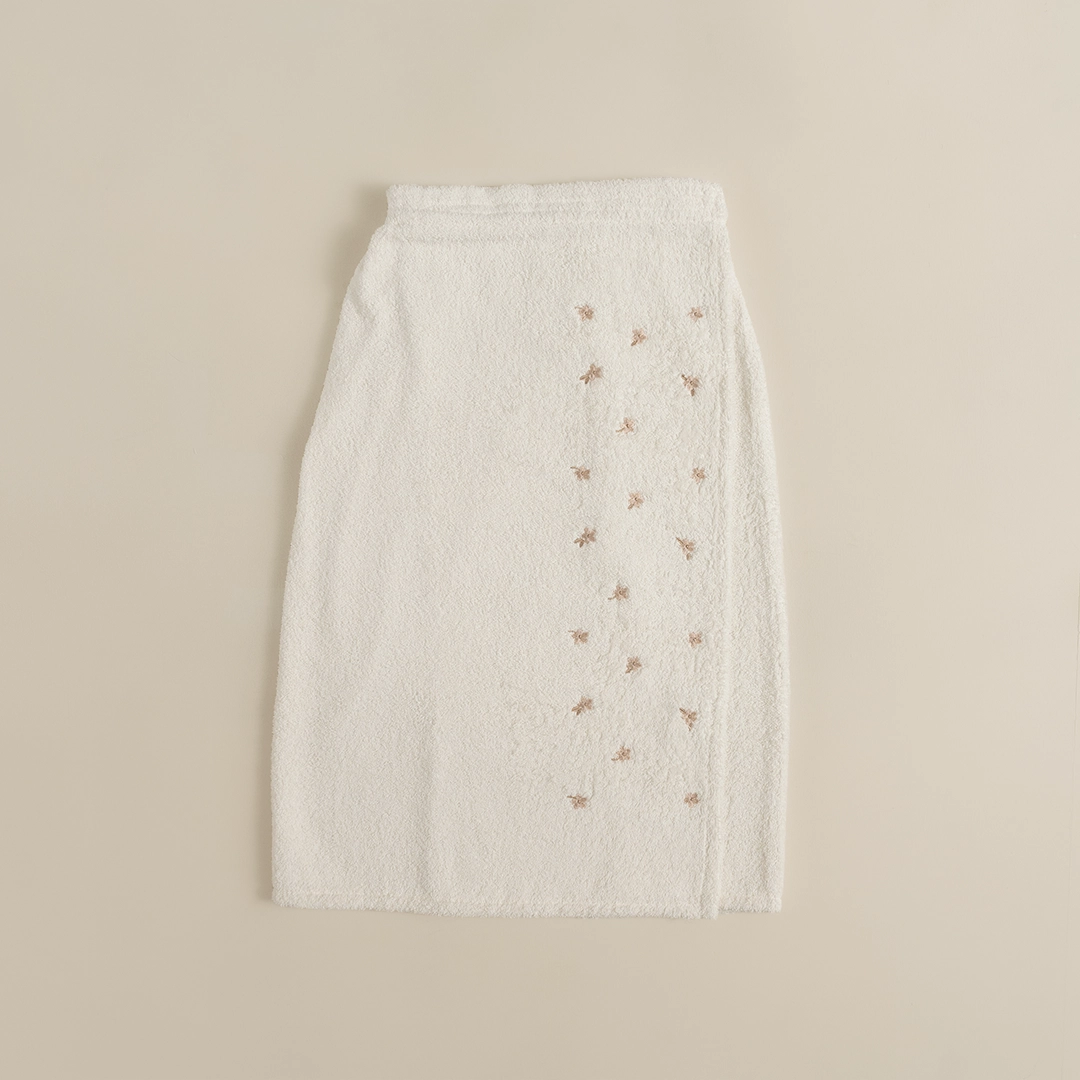 روب حمام لف قطن مطرز أوف وايت روب حمام لف قطن مطرز أوف وايت