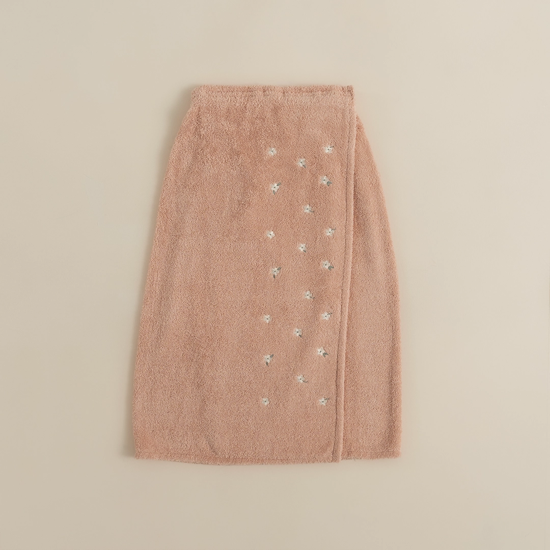 روب حمام لف قطن مطرز بينك روب حمام لف قطن مطرز بينك