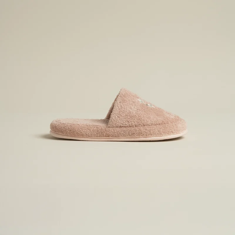 سليبر قطن مطرز مقاس ٤٠ بينك