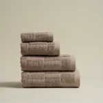 منشفة قطن بني متعددة المقاسات