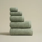 منشفة قطن لون أخضر بعده مقاسات