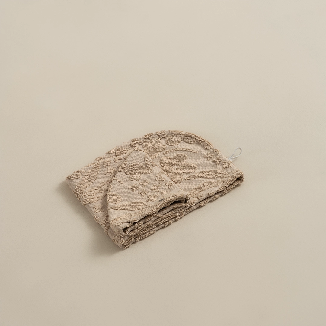 منشفة رأس قطن لون بيج غامق منشفة رأس قطن لون بيج غامق