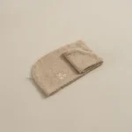 منشفة رأس قطن مطرز لون بيج غامق