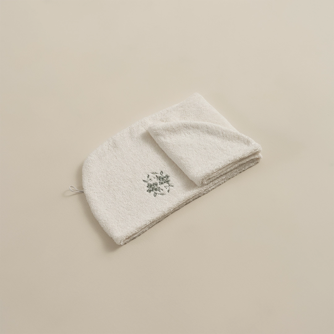 منشفة رأس قطن مطرز أخضر منشفة رأس قطن مطرز أخضر