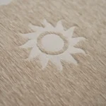 بيت مخدة قطن جاكار ٢ قطعة بيج غامق