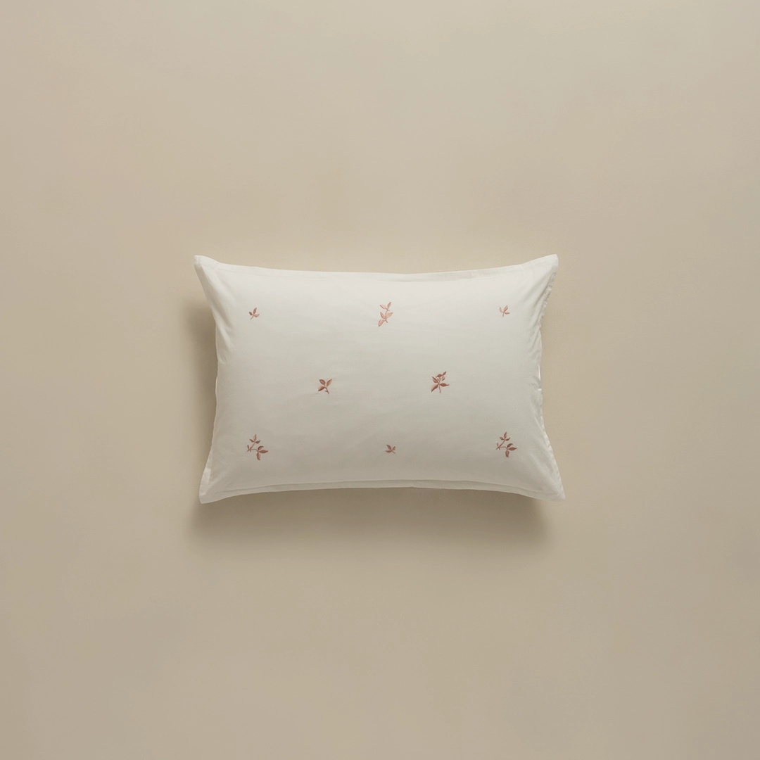 بيت مخدة قطن مطرز ٢ قطعة بينك بيت مخدة قطن مطرز ٢ قطعة بينك