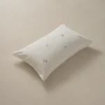 بيت مخدة قطن مطرز ٢ قطعة بينك