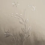 بيت مخدة ميكرو مطرز ٢ قطعة أوف وايت