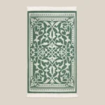 سجادة صلاة شنيل باللون الأخضر