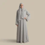 لباس صلاة بطرحة باللون الرصاصي