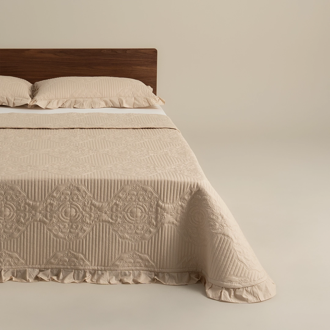 لحاف قطن بيج غامق لحاف قطن بيج غامق