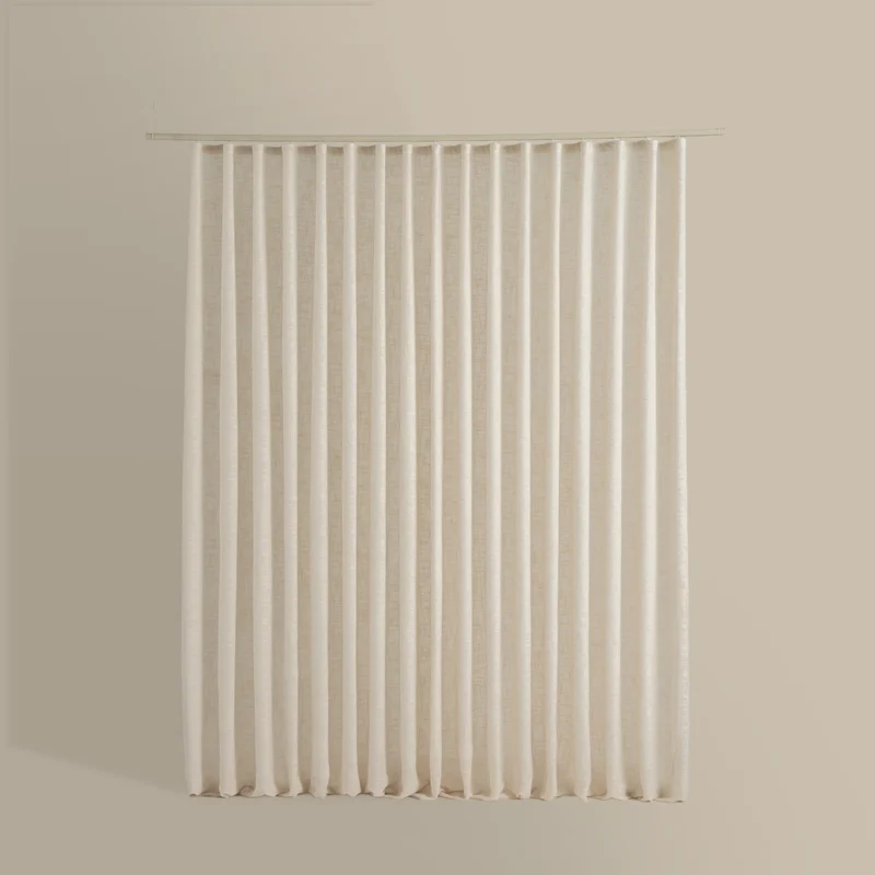 ستارة شباك شفافة بلون بيج