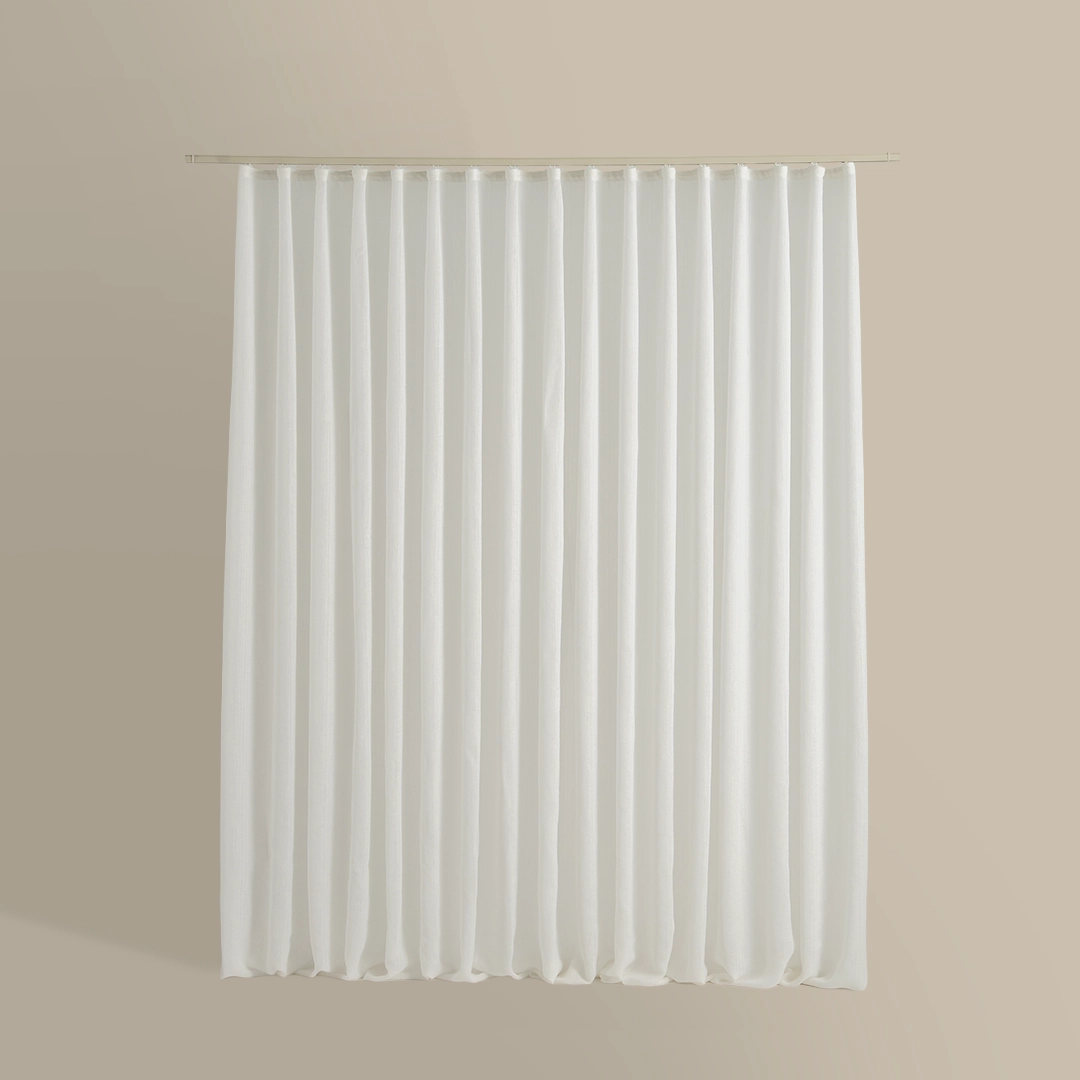 ستارة شباك شفافة باللون البيج ستارة شباك شفافة باللون البيج