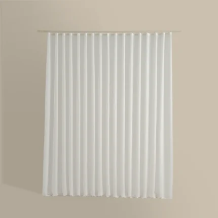 ستارة شباك شفافة باللون الأوف وايت