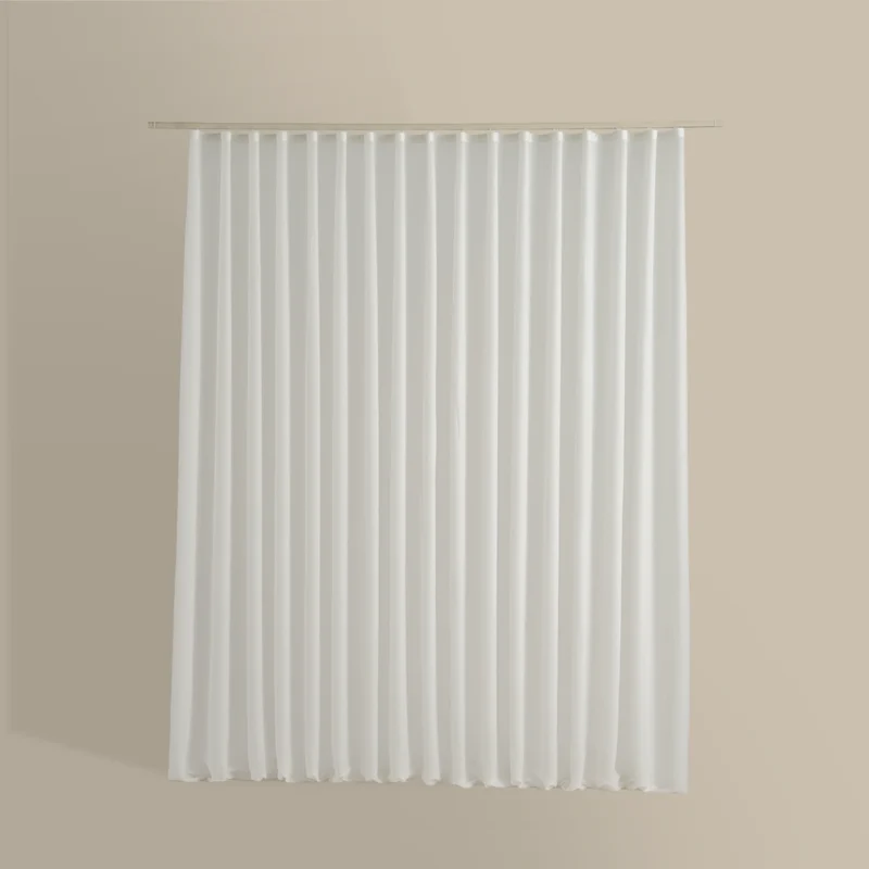 ستارة شباك شفافة باللون الأوف وايت