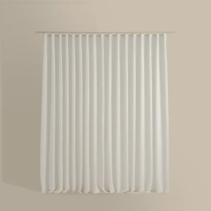 ستارة شباك شفافة باللون البيج