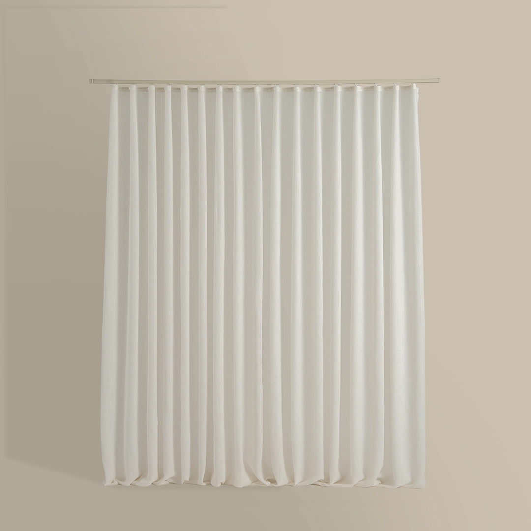 ستارة شباك شفافة باللون البيج ستارة شباك شفافة باللون البيج