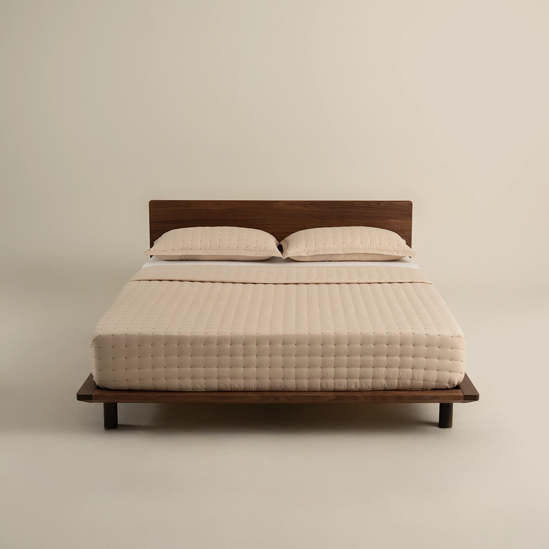 bed-quilt-micro-be-076-db1 لحاف مضغوط قطن بيج غامق - الصورة 1