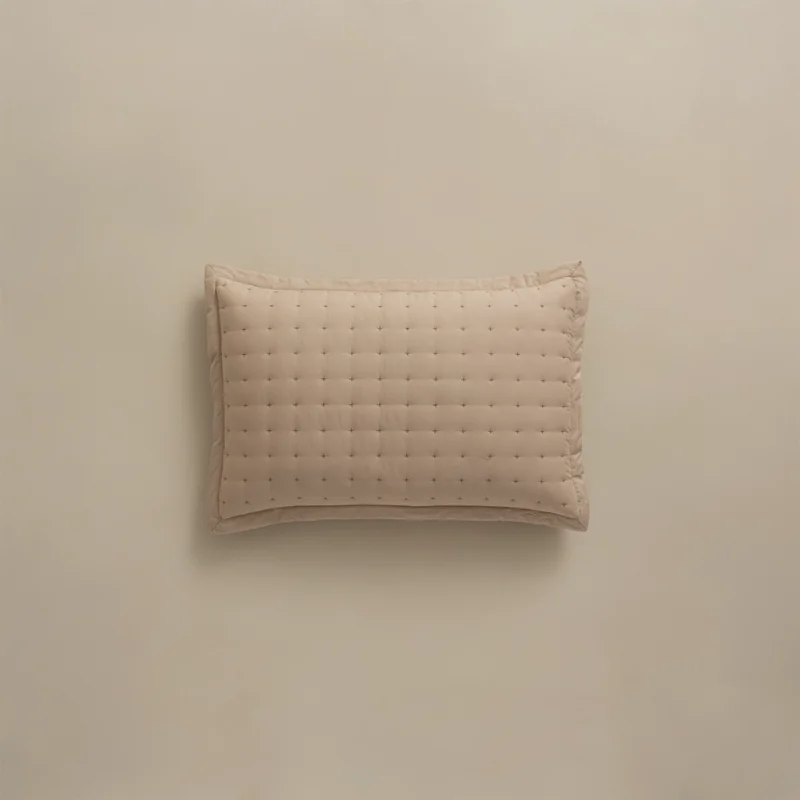 بيت مخدة قطن ٢ قطعة بيج غامق