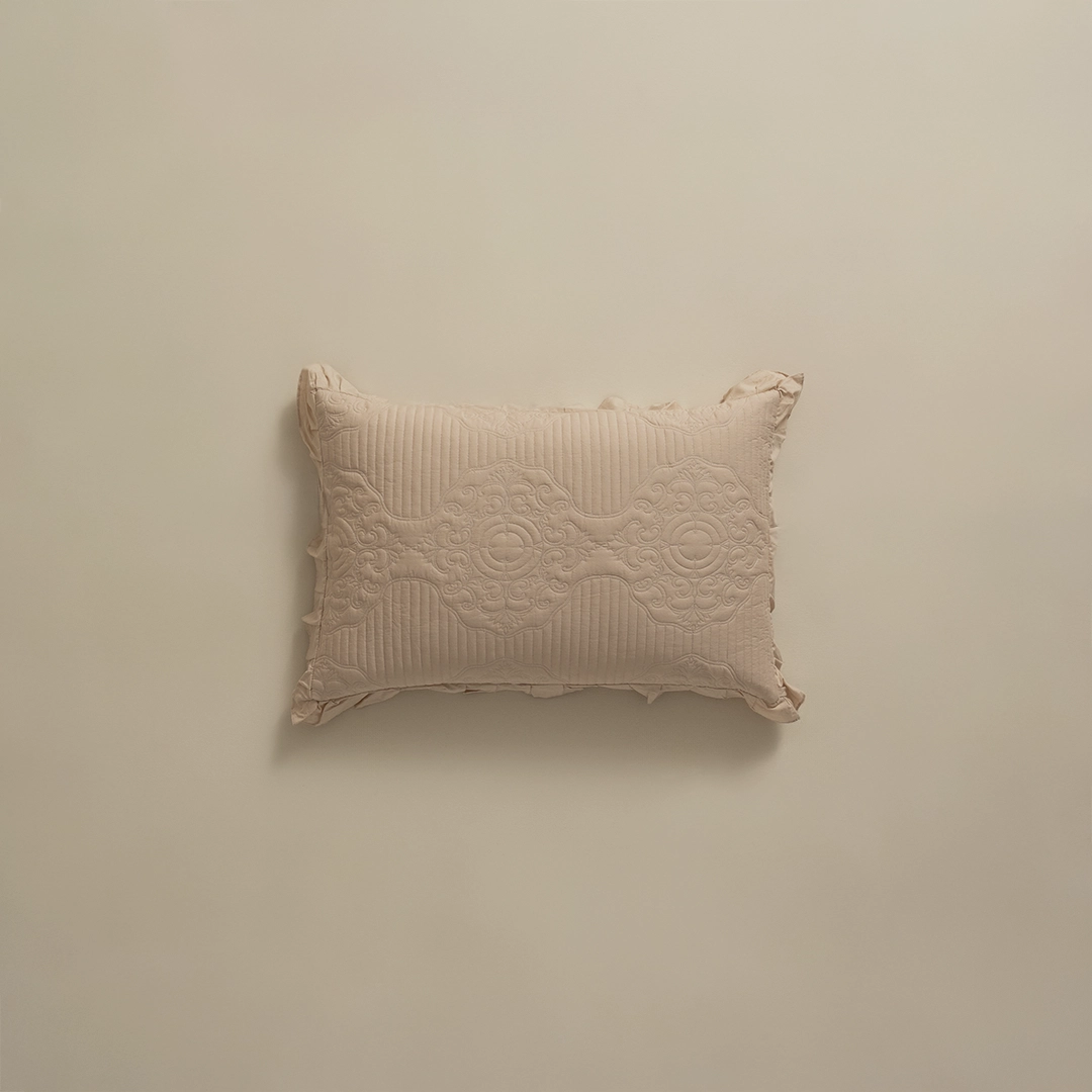 بيت مخدة قطن ٢ قطعة بيج غامق بيت مخدة قطن ٢ قطعة بيج غامق