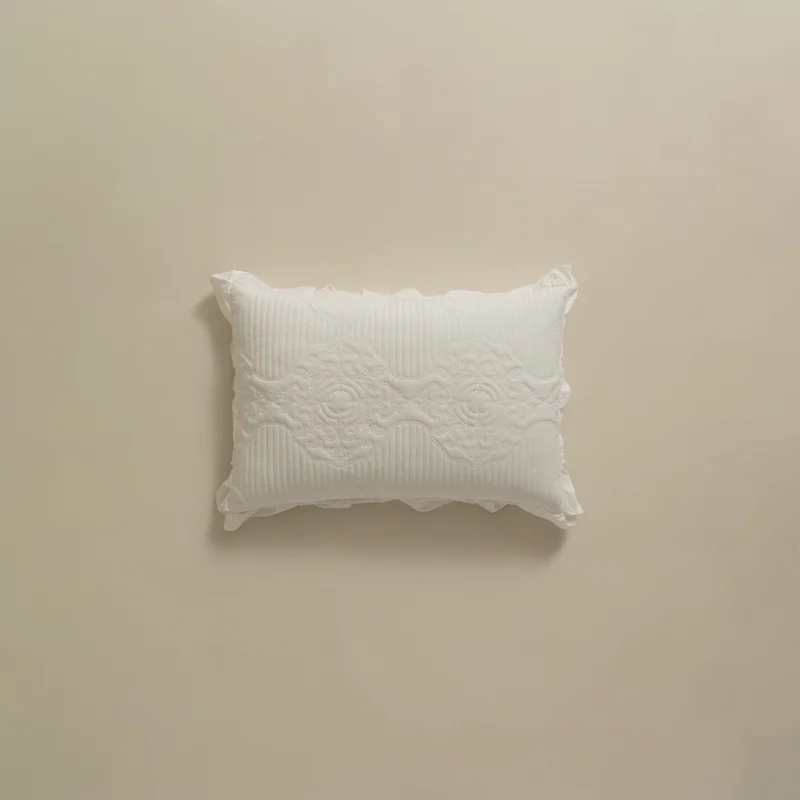 بيت مخدة قطن ٢ قطعة أوف وايت