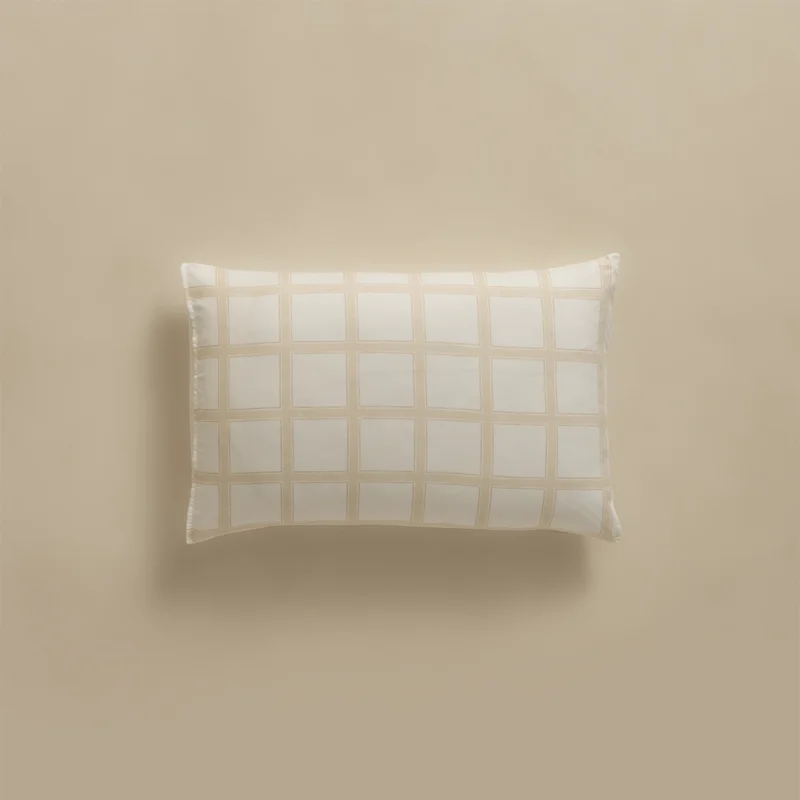 بيت مخدة مايكروفايبر 2 قطعة - لون بيج غامق