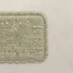 دعاسة حمام قطن مطرزة - أخضر