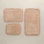 دعاسة حمام قطن مطرزة - بينك