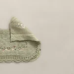 دعاسة حمام قطن مطرزة - أخضر