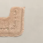 دعاسة حمام قطن مطرزة - بينك