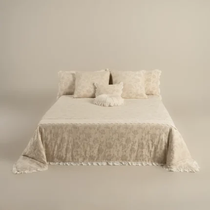 طقم مفرش عرائس بيج